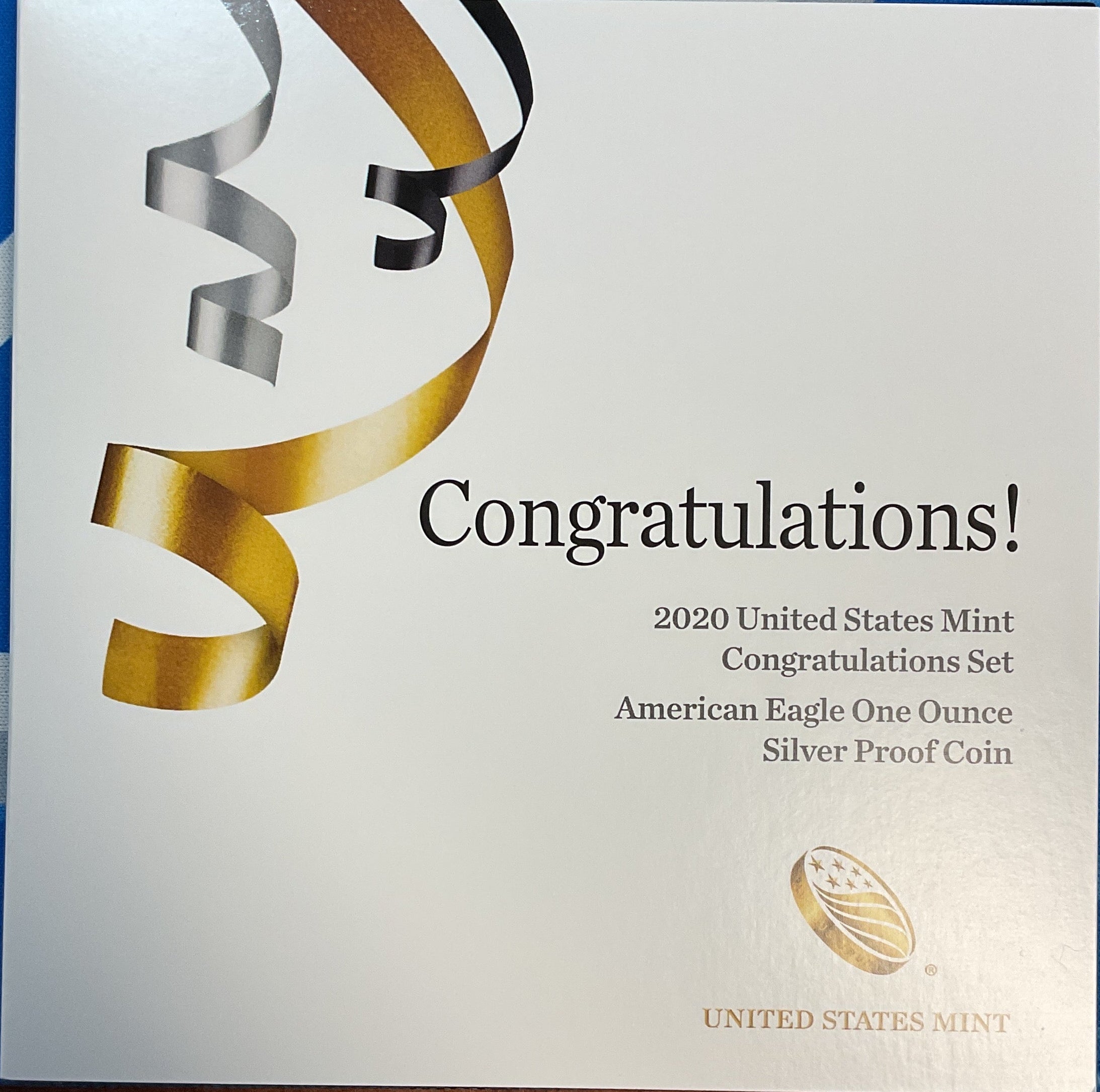 2020 United States Mint, CONGRATULATIONS Silver Eagle Coin Set