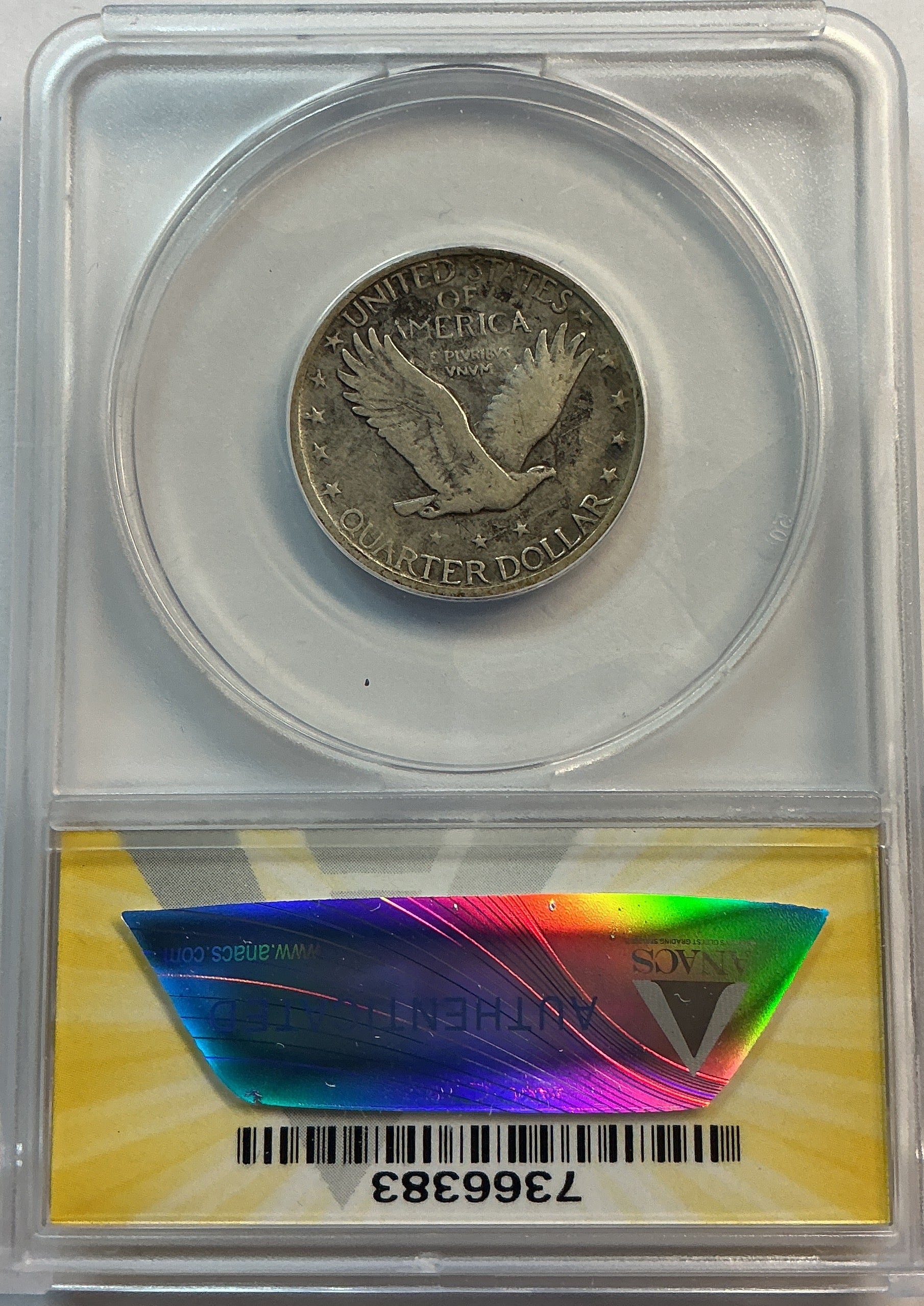 1920-S Standing Liberty Quarter, *Corroded* ANACS F-15, Store #QR1614