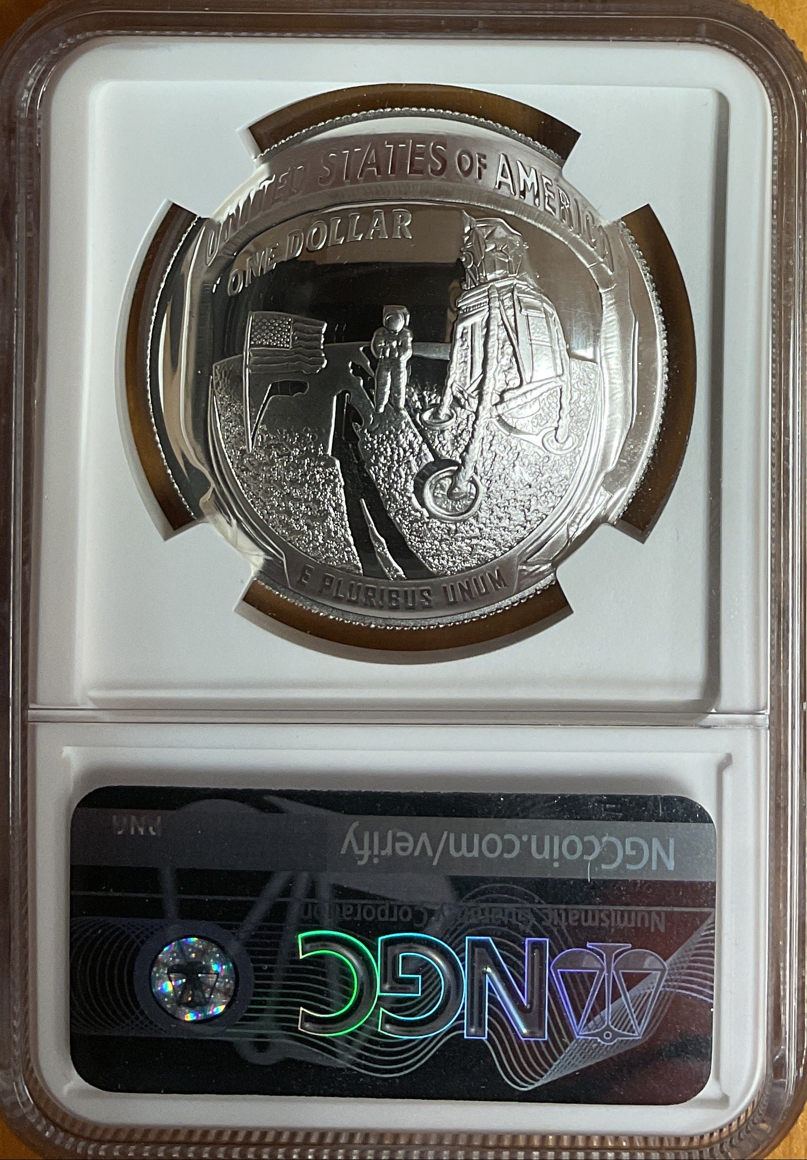 2019-P Apollo 11 50th Anniversary Silver Dollar, NGC PF-70 Ultra Cameo, Store #GMC408
