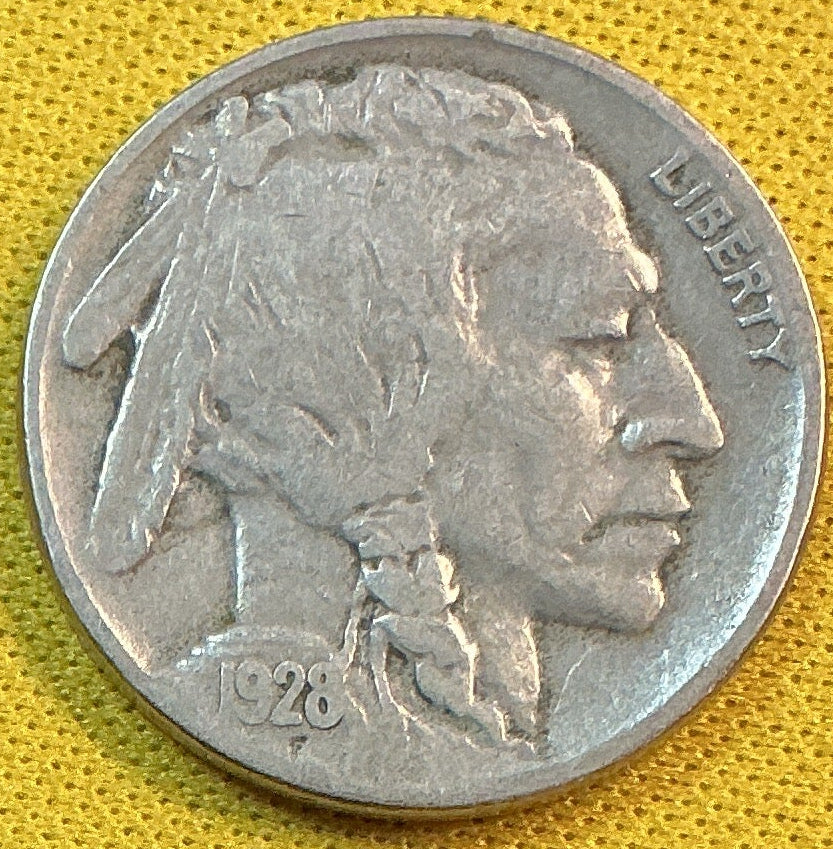 1928 Buffalo Nickel, Very Good Circulated Coin, Store #NL1072