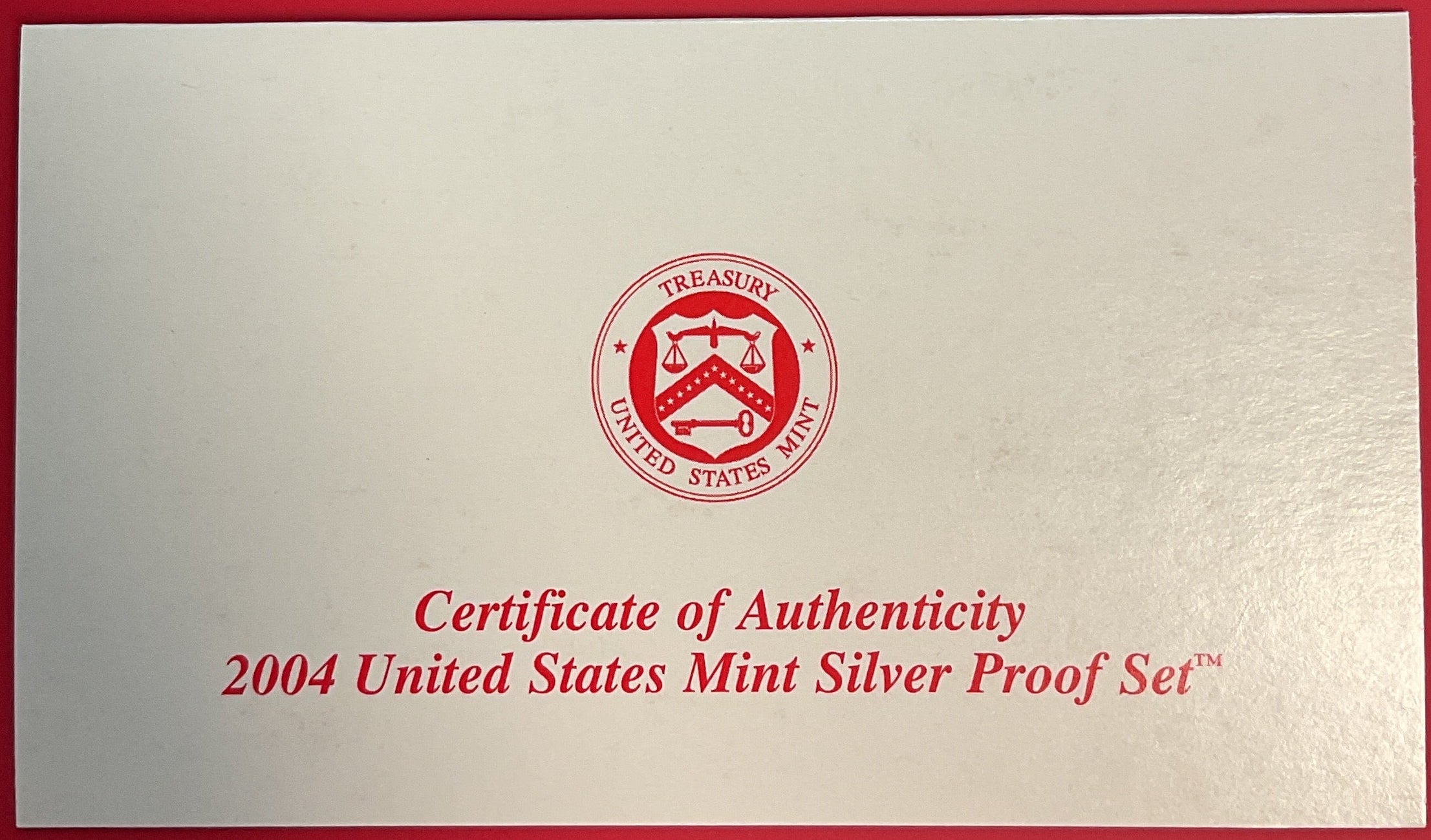 2004 United States Mint Silver Proof Set w/C.O.A.