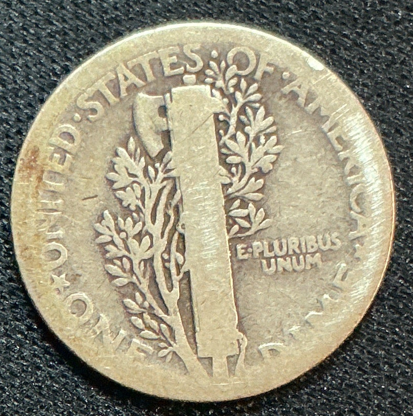 1921 Mercury Dime, KEY DATE, Good Circulated Coin, Store #DE0519