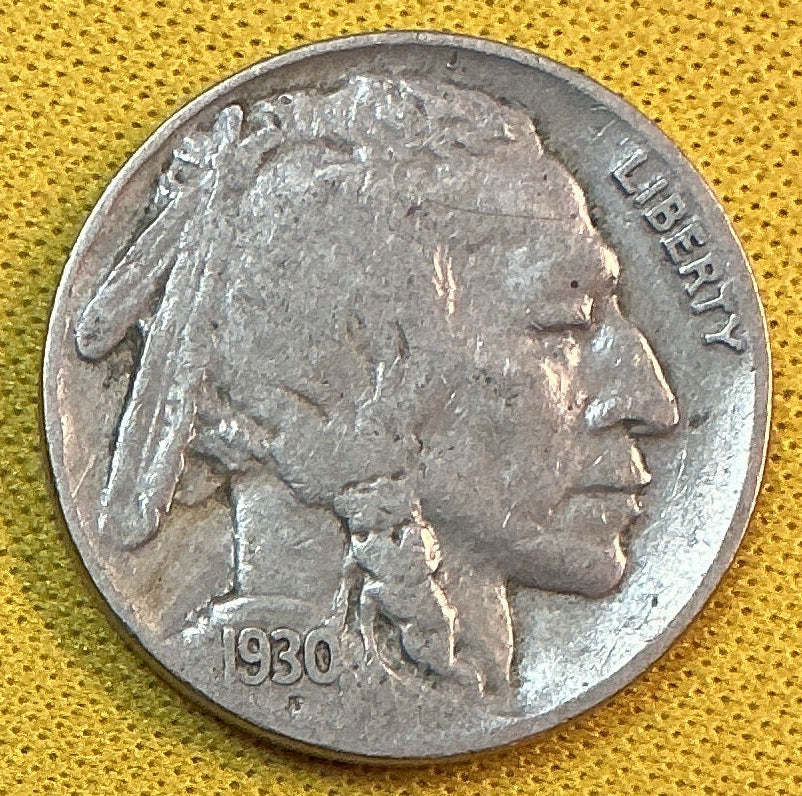1930 Buffalo Nickel, Very Good Circulated Coin, Store #NL1086