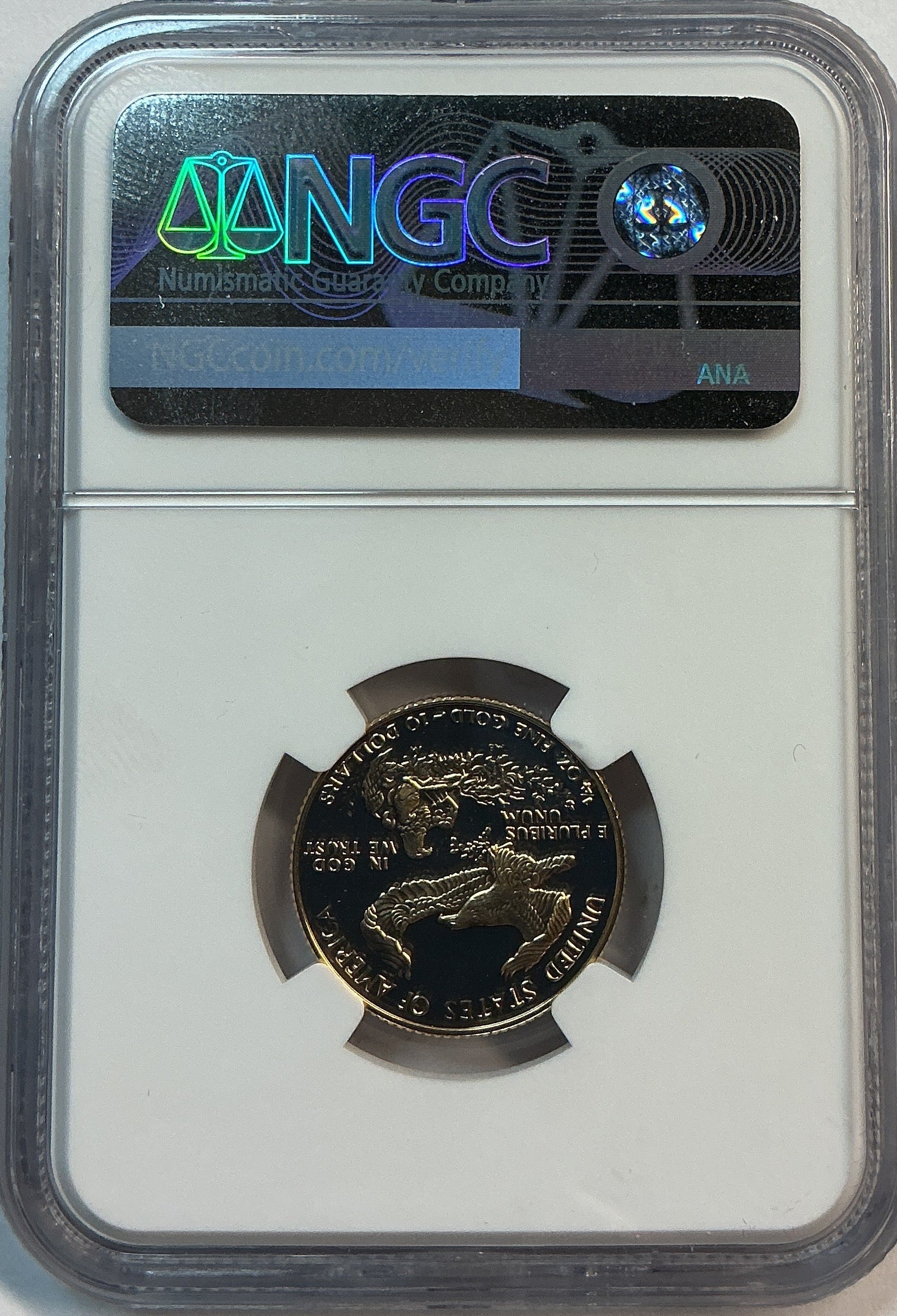 1991-P $10, Proof Gold American Eagle Coin, 1/4 OZT, NGC PF 69, Store #GMC273