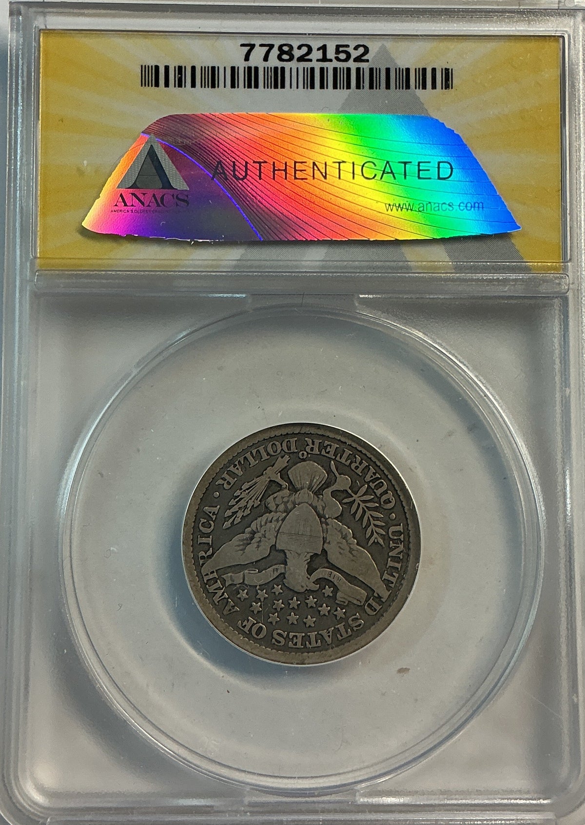 1898-O Barber Quarter, ANACS Very Good 8. Store #QR1496