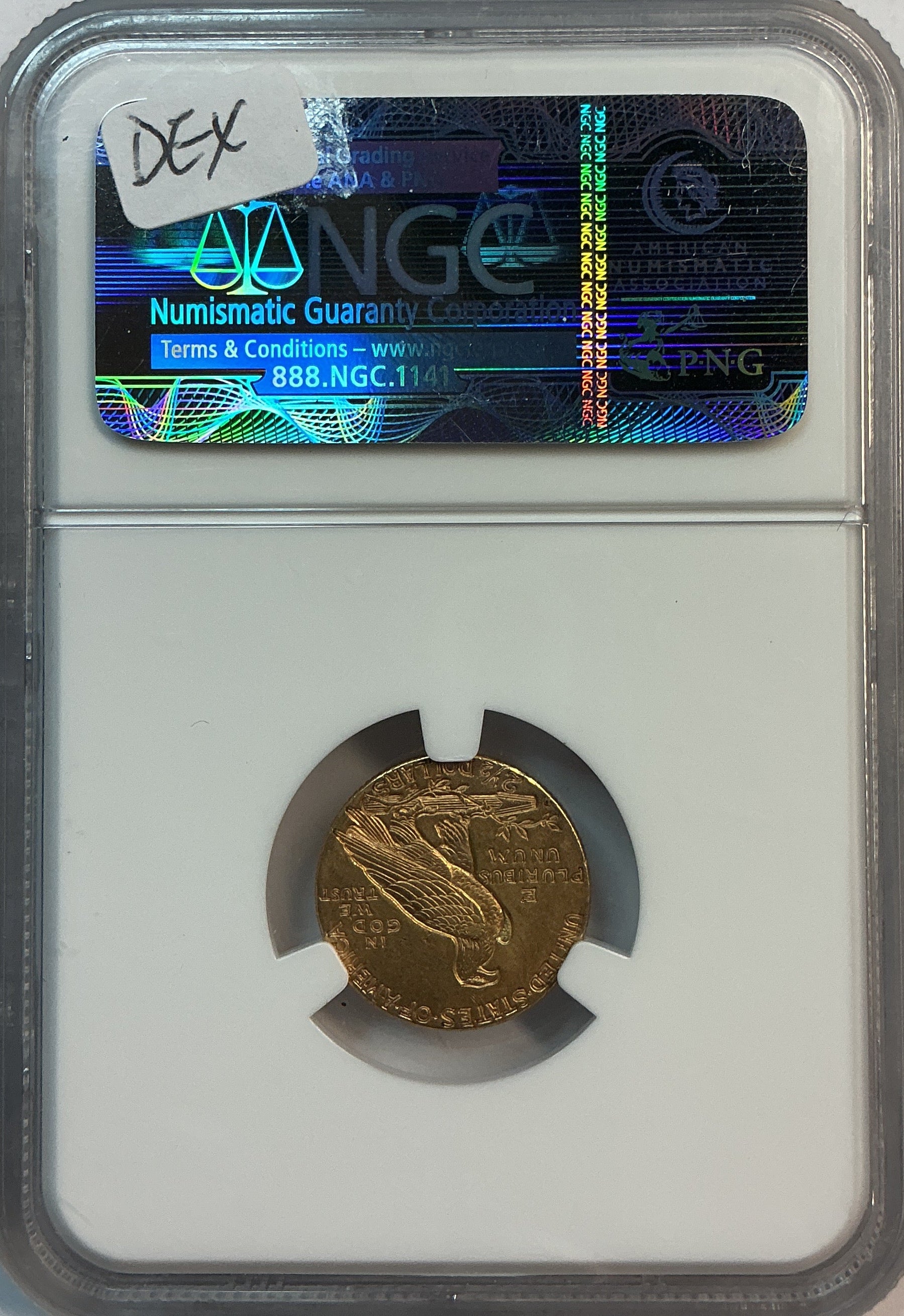 1925-D $2.50 Quarter Gold Eagle, Certified and Graded, NGC MS-63, Store #G0129.