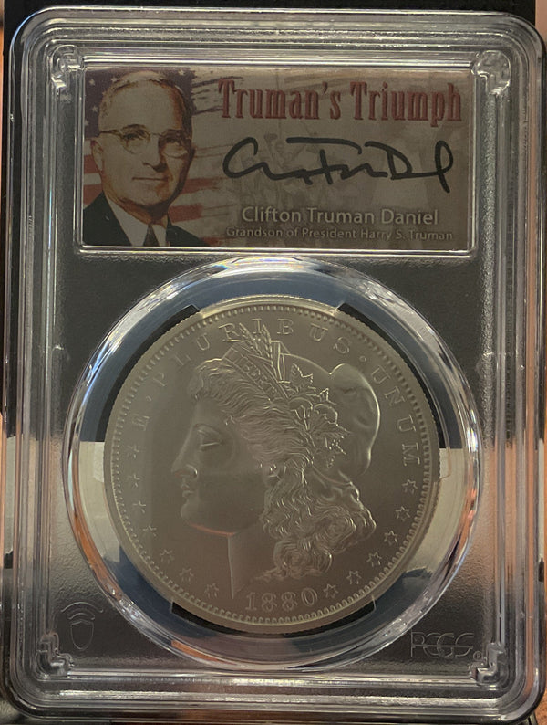 .999 silver, 1 Troy Ounce, 2023 Fiji Privy Morgan Ag, PCGS MS-70, Store #SR051