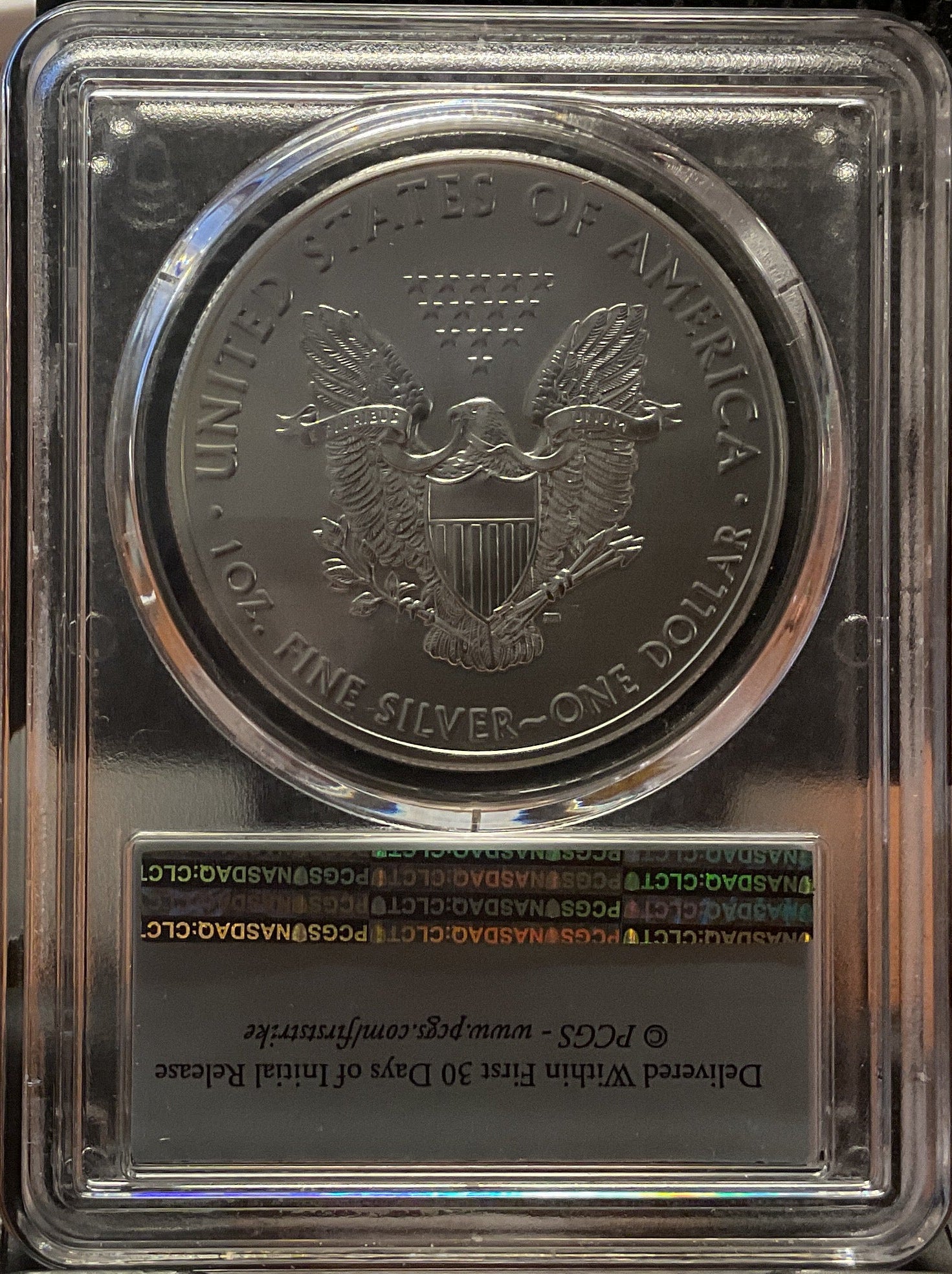 2021 American Silver Eagle Type 1, PCGS MS-70, .999 Silver, 1 Troy Ounce, Store #AE0267