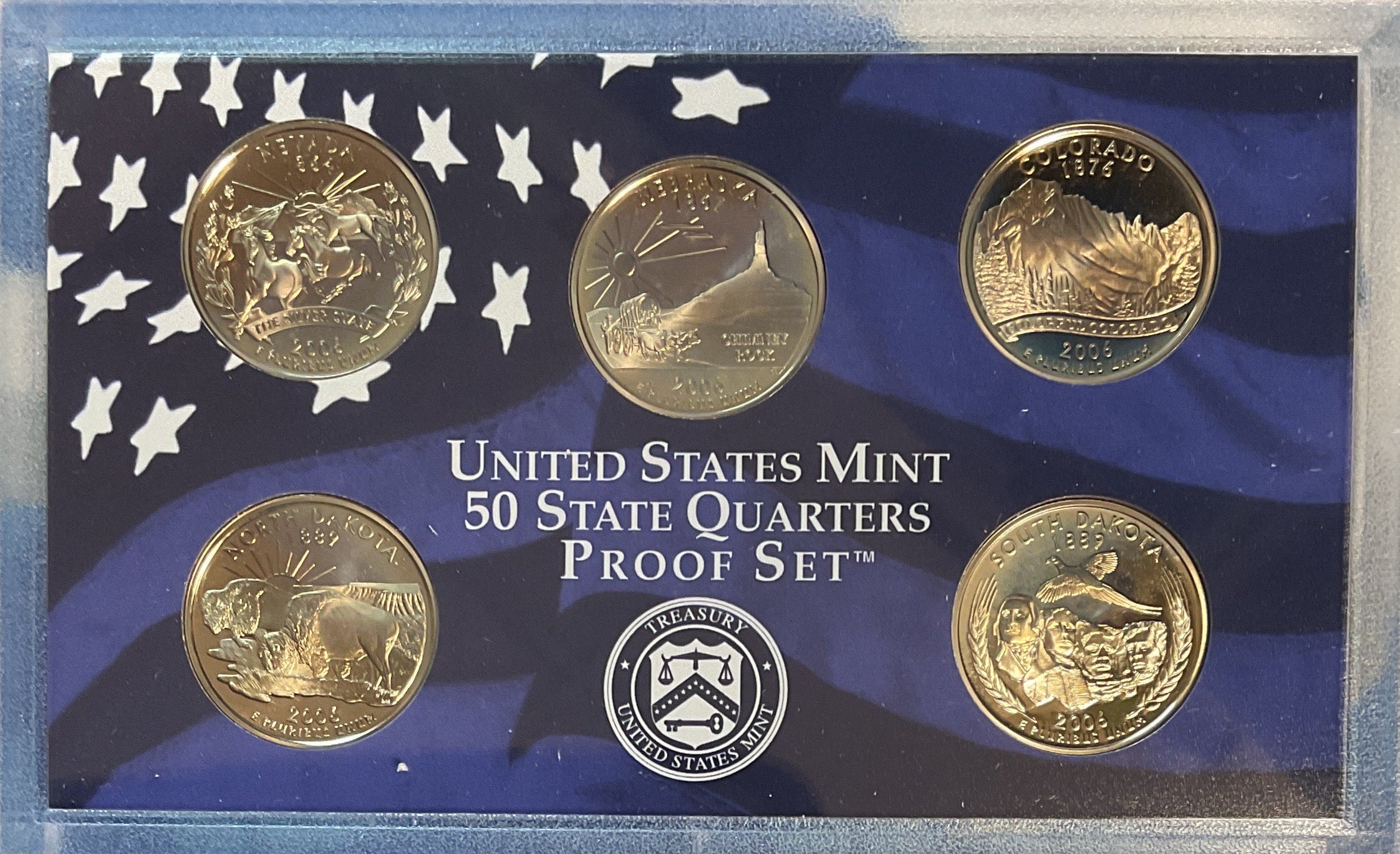 2006 U.S. Mint 50 State Quarters Proof Set, in Original Government Packaging.