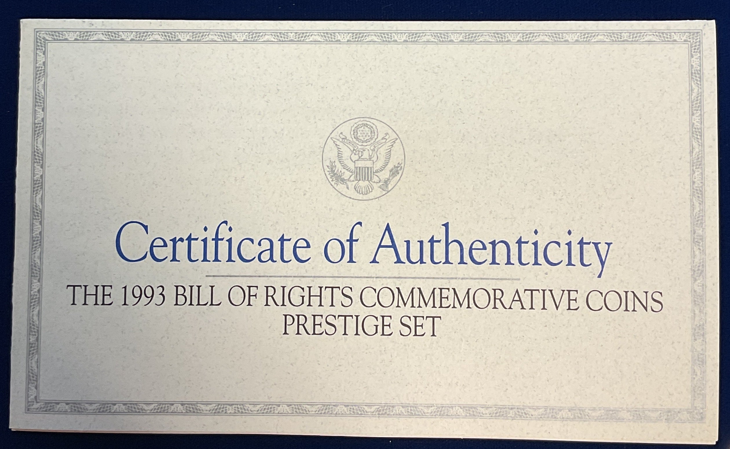 1993 U.S. Mint Prestige Set, The Bill of Rights Commemorative Coins. Store #PT011
