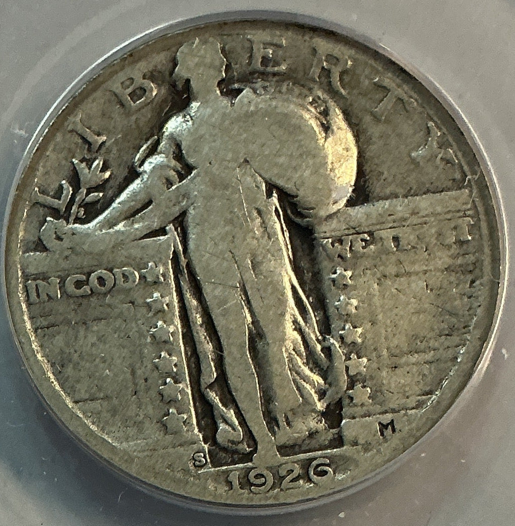 1926-S Standing Liberty Quarter, ANACS Good-4, Store #QR1625