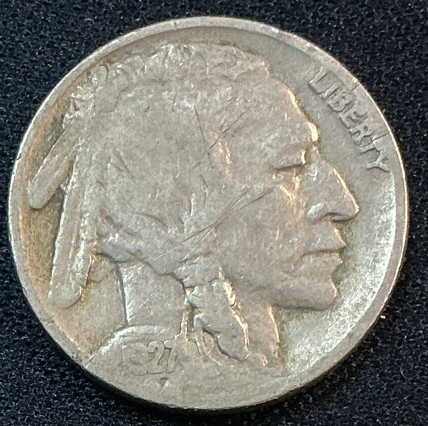 1927 Buffalo Nickel, Very Good Circulated Coin, Store #NL1065