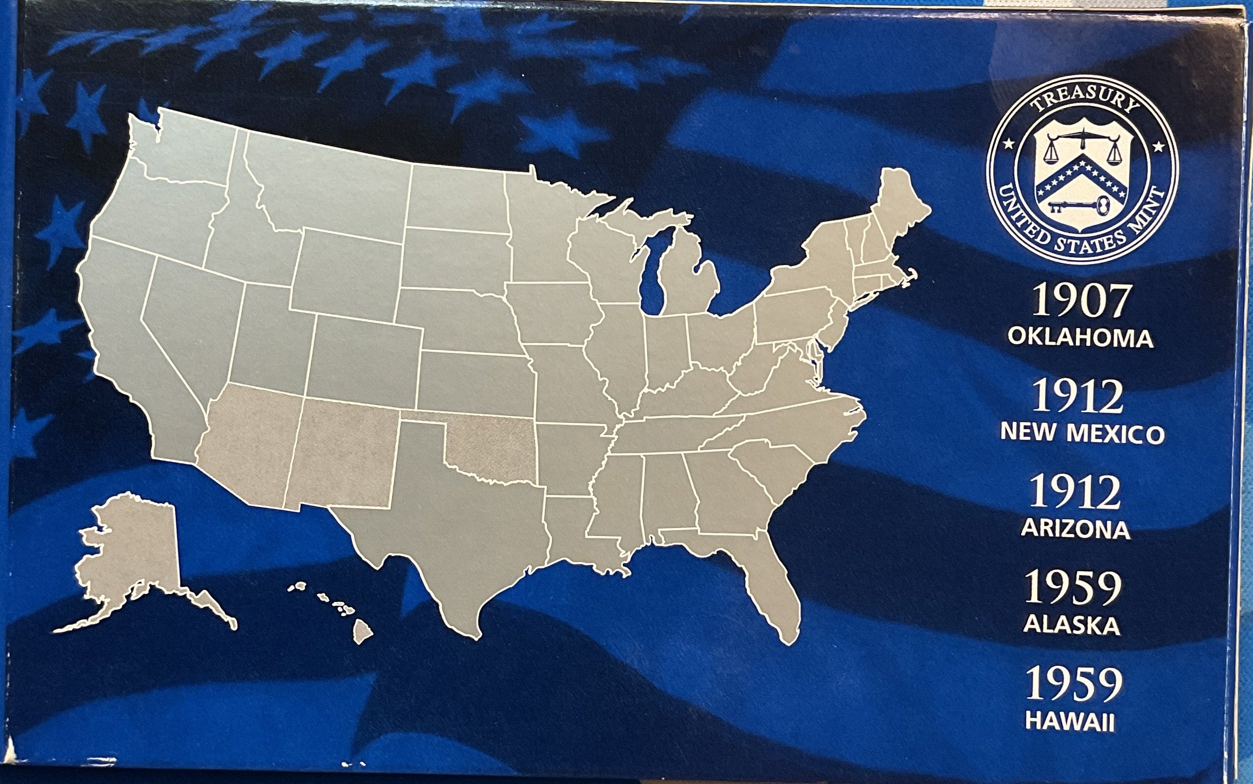 2008 U.S. Mint 50 State Quarters Proof Set, in Original Government Packaging.