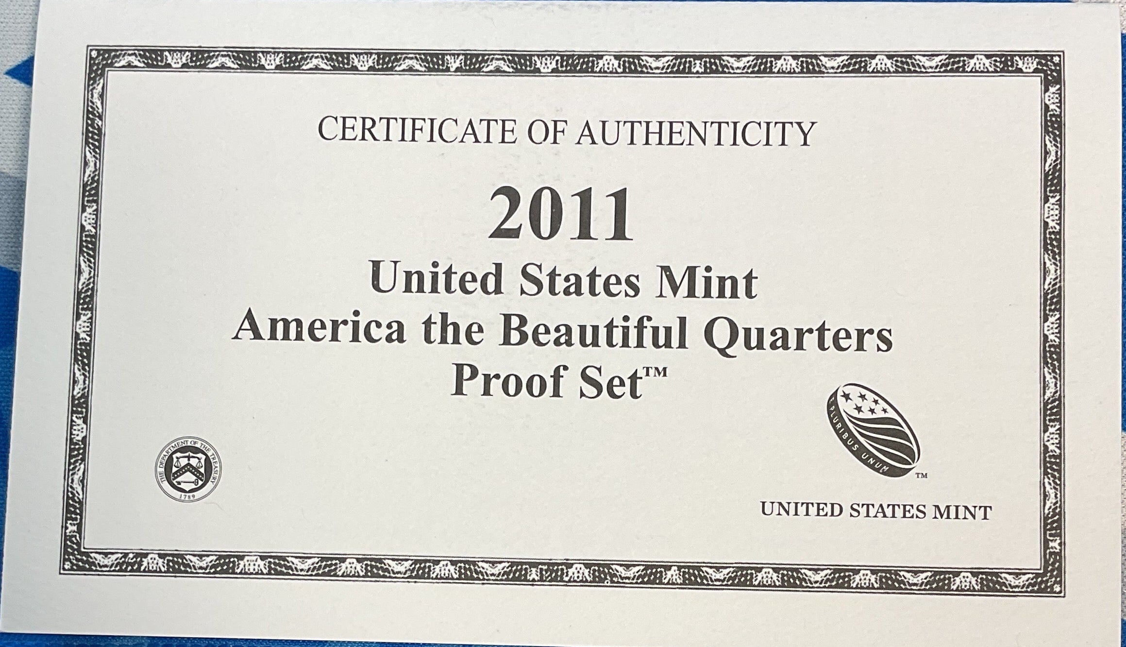 2011 U.S. Mint America the Beautiful Quarters Proof Set, in Original Government Packaging.