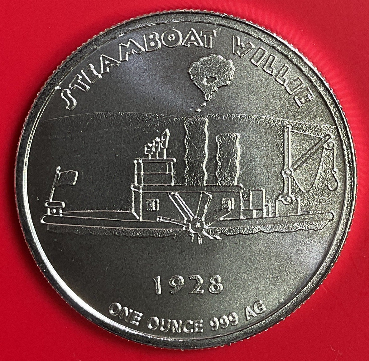 Steamboat Willie Captain (Disney) Silver Round, .999 silver, 1 Troy Ounce, Store #SR028