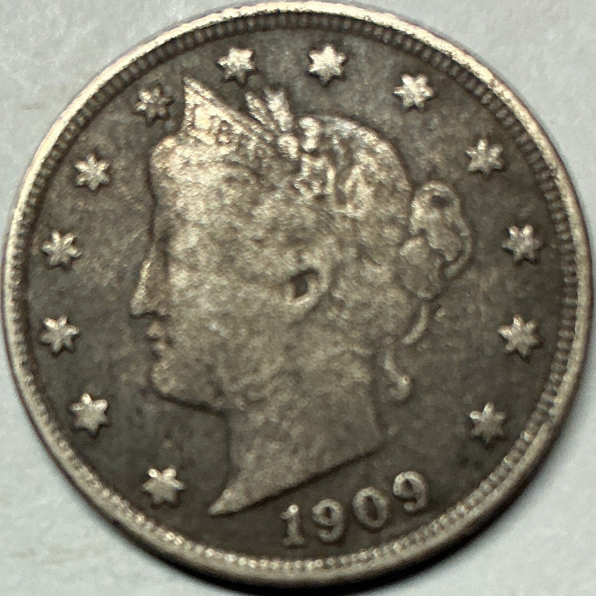 1909 Liberty Nickel, Very Fine+ Circulated, Coin, Store #NL1389