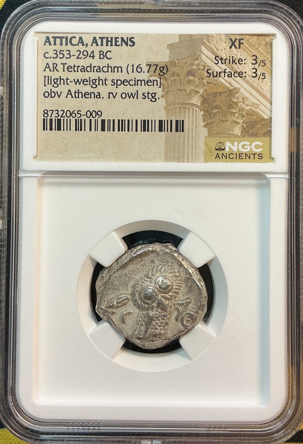 Ancient Coinage, XF, Attica, Athens, AR Tetradrachm, after c.353-294 BC, Store #AT0042