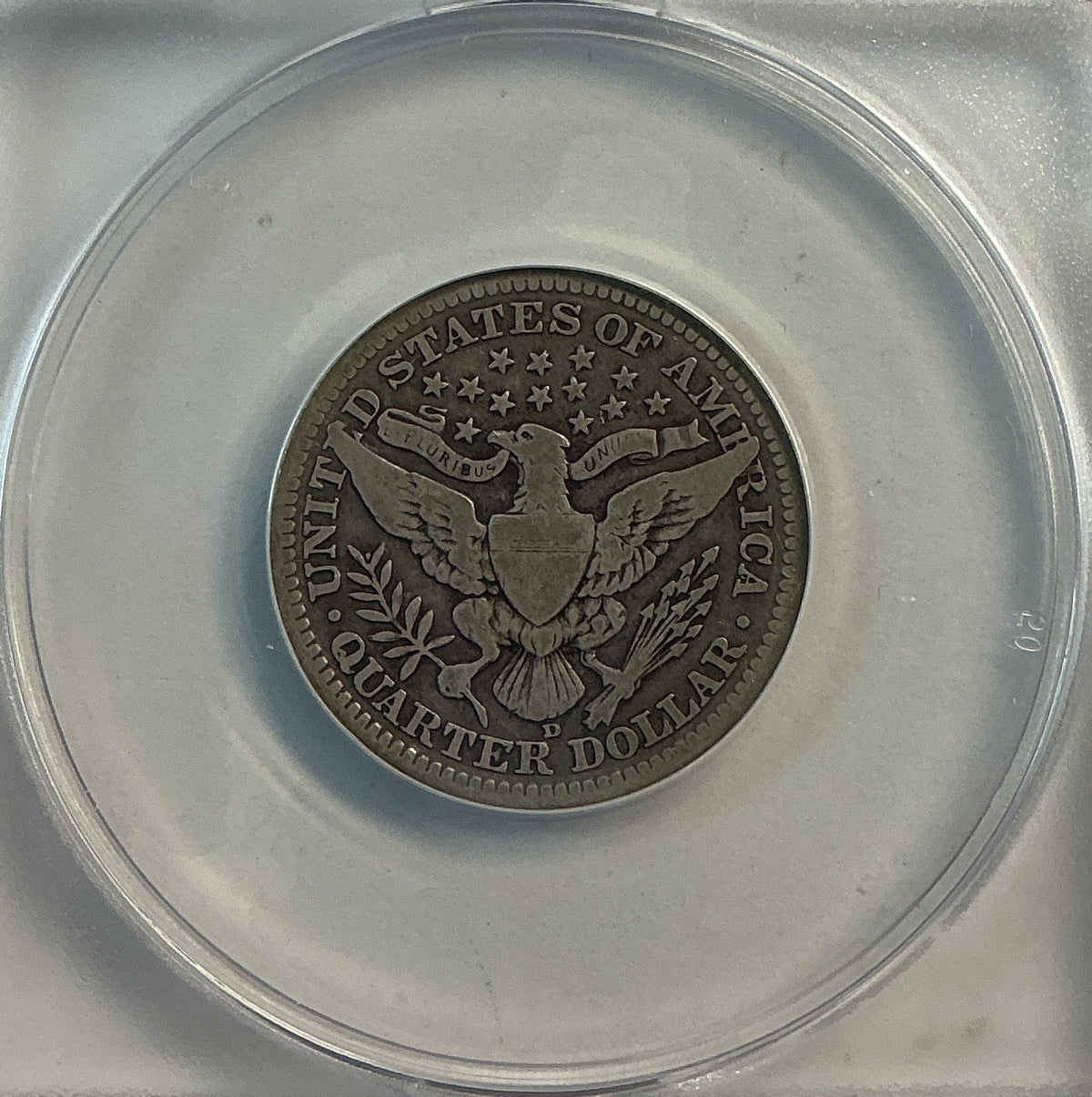 1913-D Barber Quarter, ANACS Very Good 8. Store #QR1531
