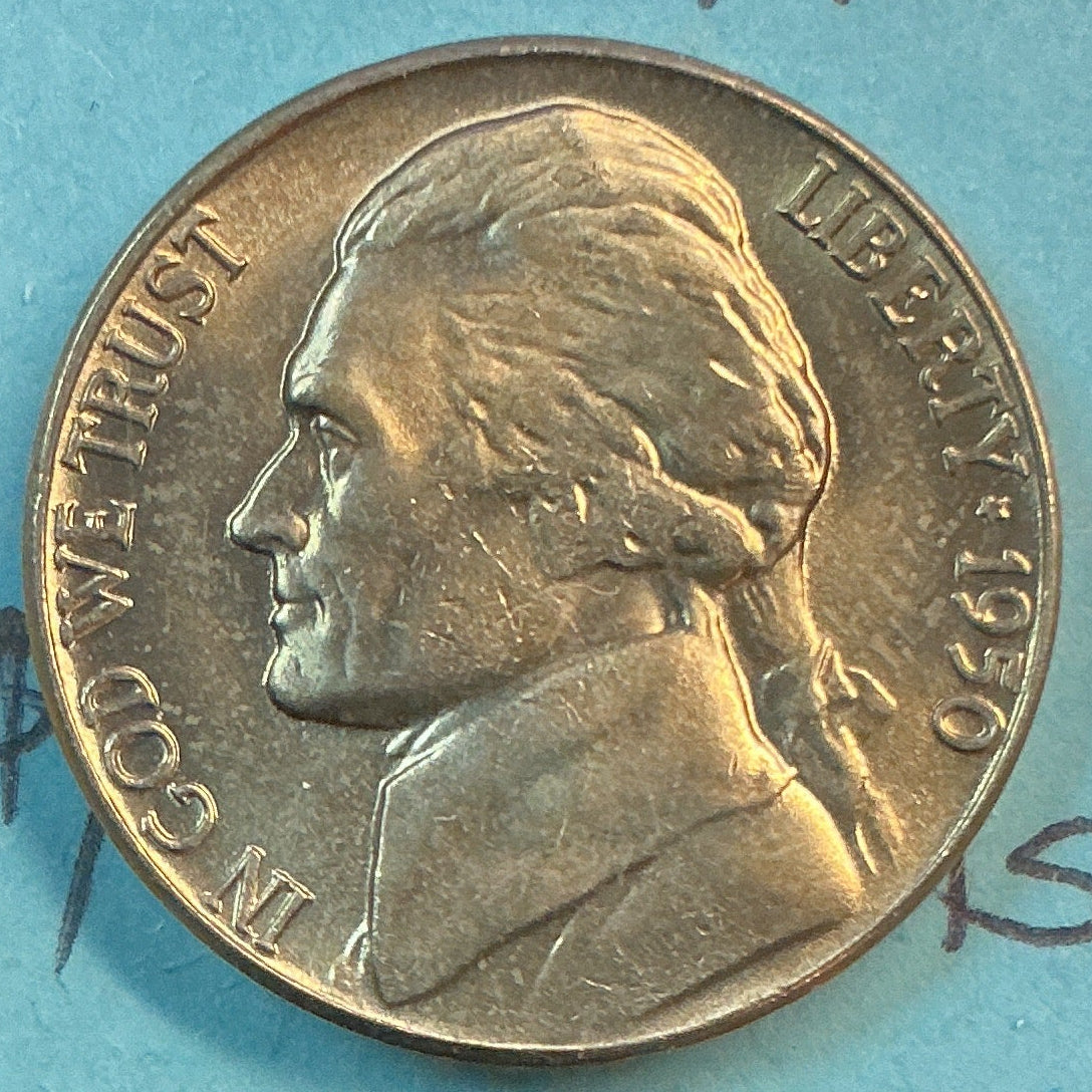 1950 Jefferson Nickel, Mint State Uncirculated coin, Store #NL1171