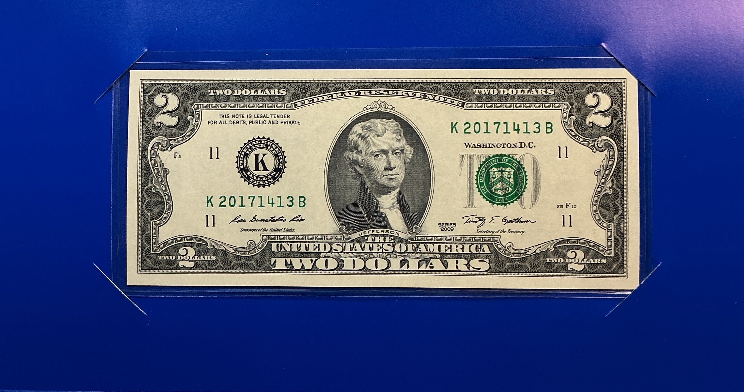 2017 $2 Triple Deuce Set, F.R.N., Same Serial Numbers, Store #FRN033