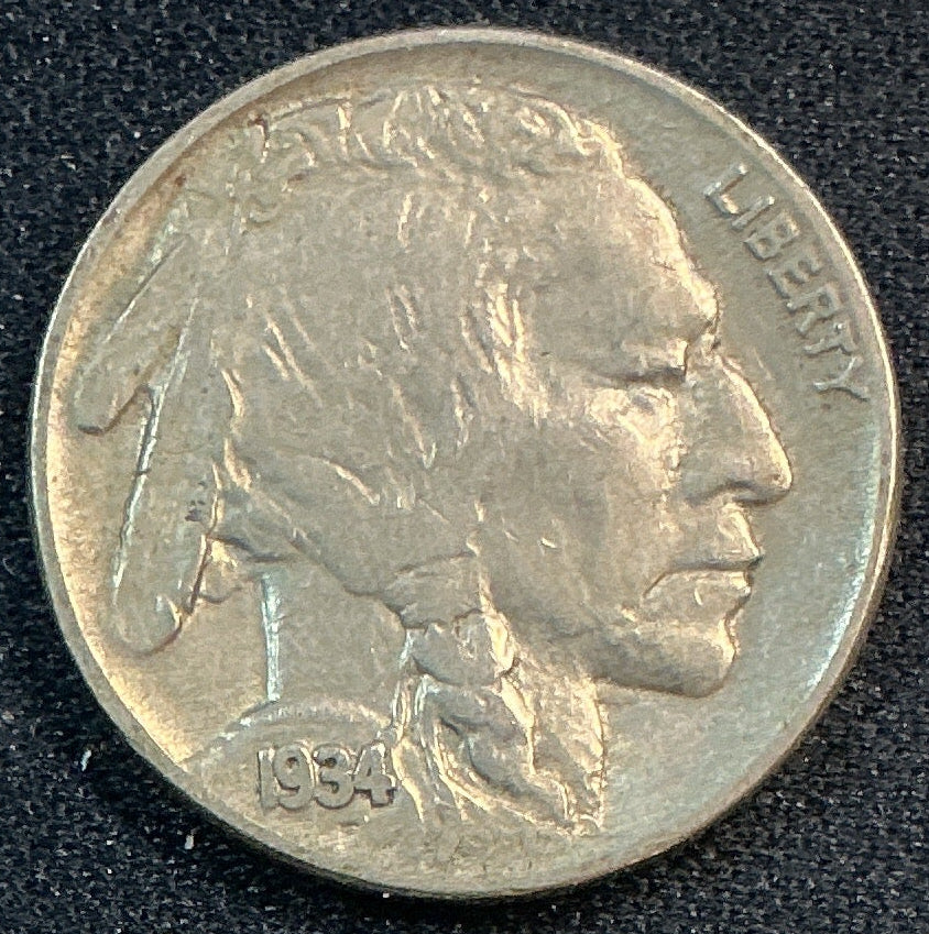 1934 Buffalo Nickel, Very Fine Circulated Coin, Store #NL1098