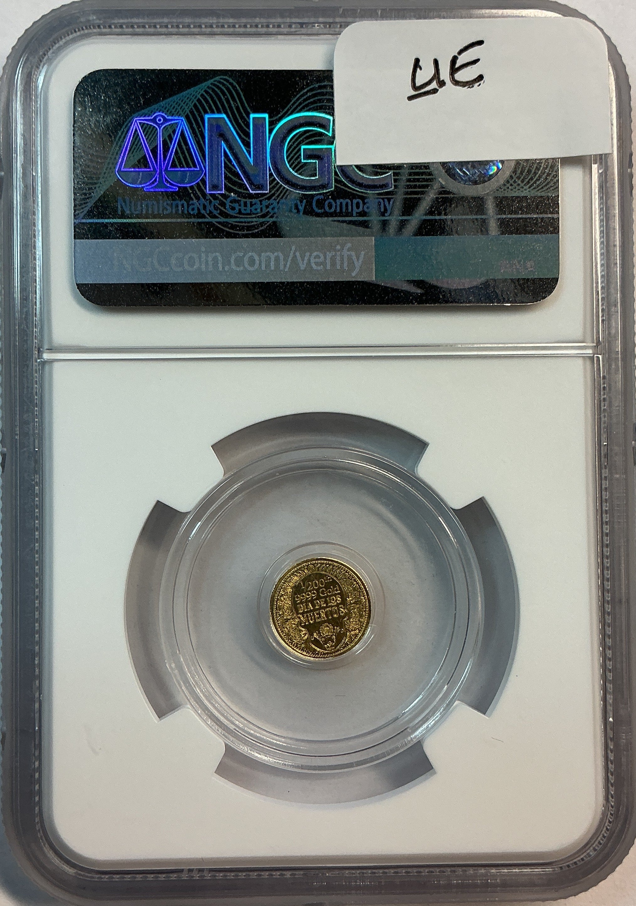 1/200th ozt Gold Coin, .9999 pure, NGC MS70, Store#G0173