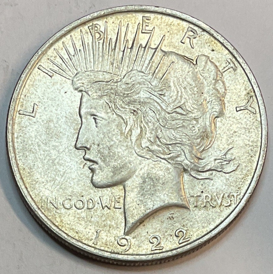 1922 Peace Dollar, Extra Fine Circulated Coin, Store #DR0944
