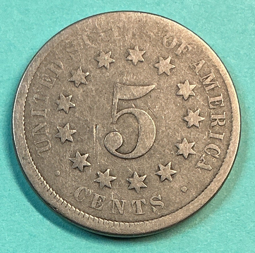 1869 Shield Nickel, Good Details Circulated Coin, Store #NL0109