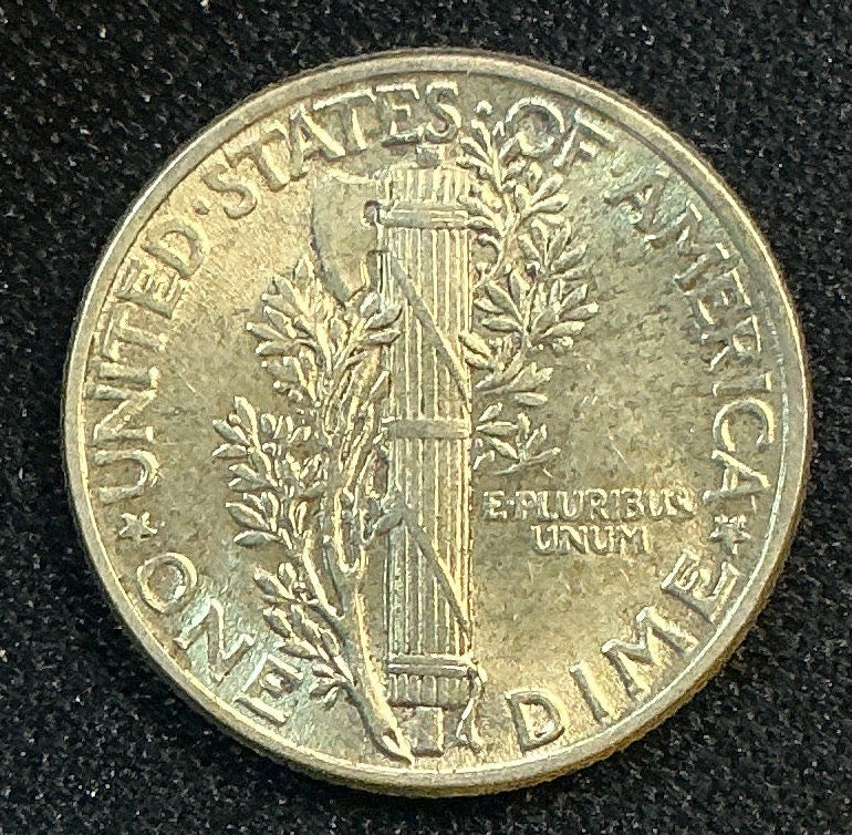 1945 Mercury Dime, Mint State Uncirculated Coin, Store #DE0698
