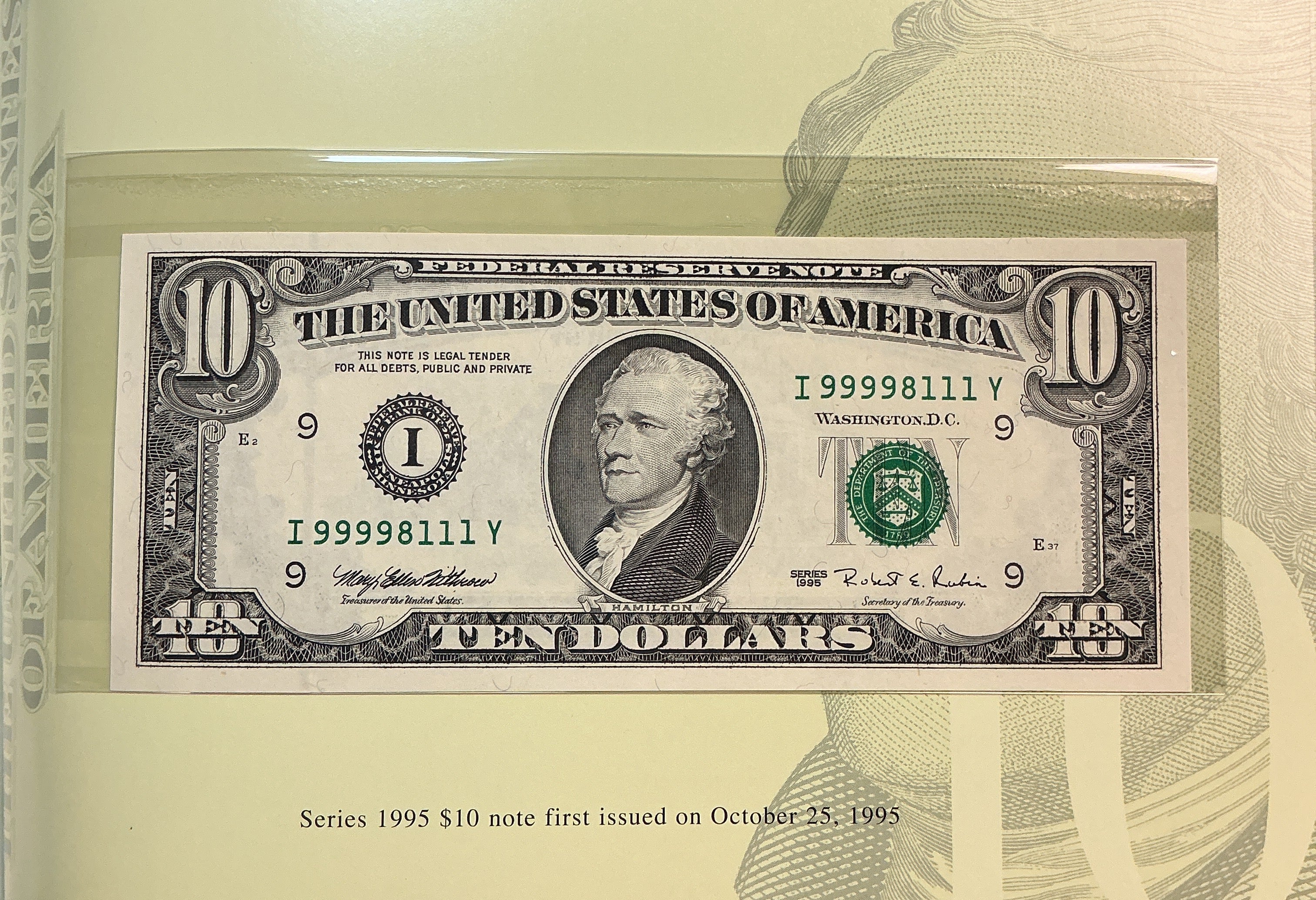 1995, 1999 Premium Federal Reserve Set Series 1995 & 1999, BEP, #FRN011