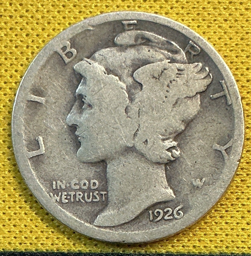 1926 Mercury Dime, Good Circulated Coin, Store #DE0543