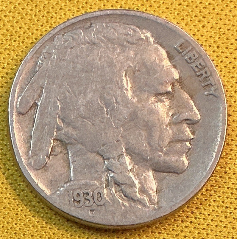 1930 Buffalo Nickel, Very Good Circulated Coin, Store #NL1088