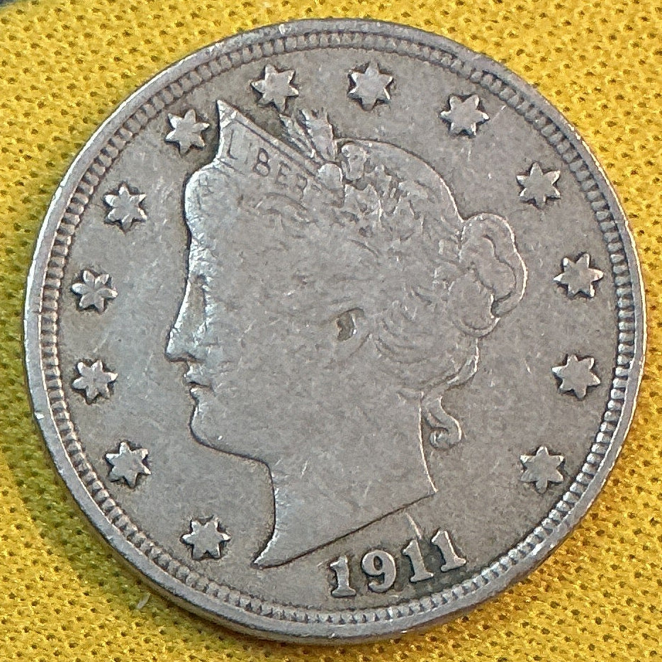 1911 Liberty Nickel, Very Good Circulated Coin, Store #NL916