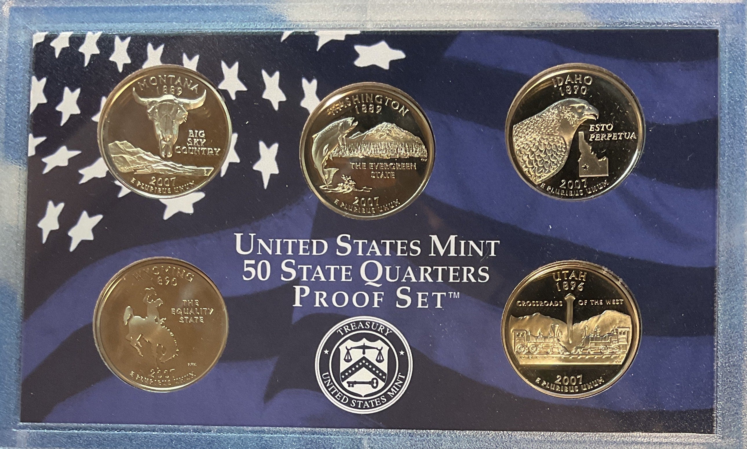 2007 U.S. Mint 50 State Quarters Proof Set, in Original Government Packaging.