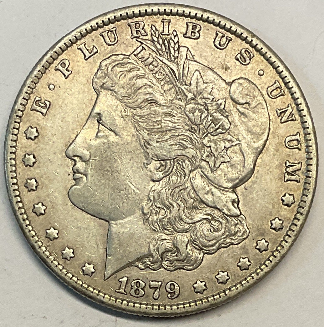 1879-S Morgan Silver Dollar, Extra Fine Circulated Coin, Store #DR0872