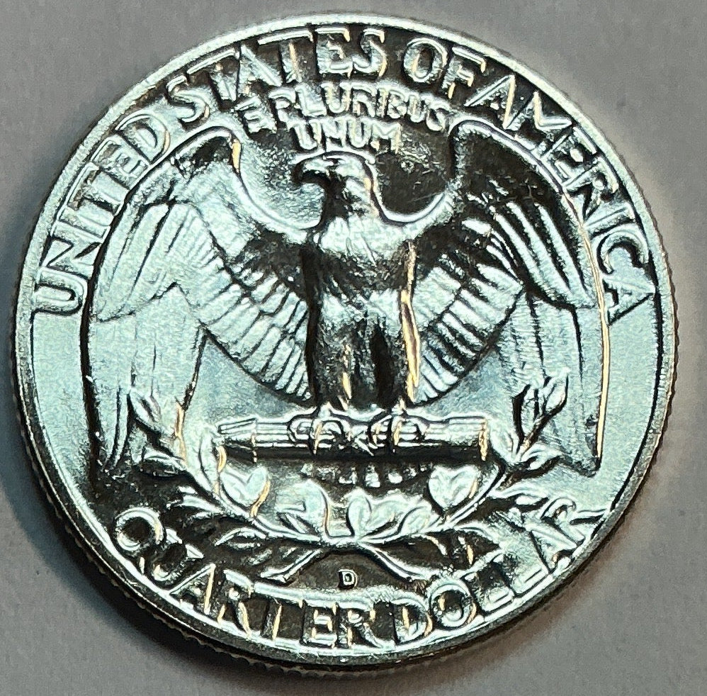 1962-D Silver Washington Quarter, Uncirculated Coin., Store #QR1790