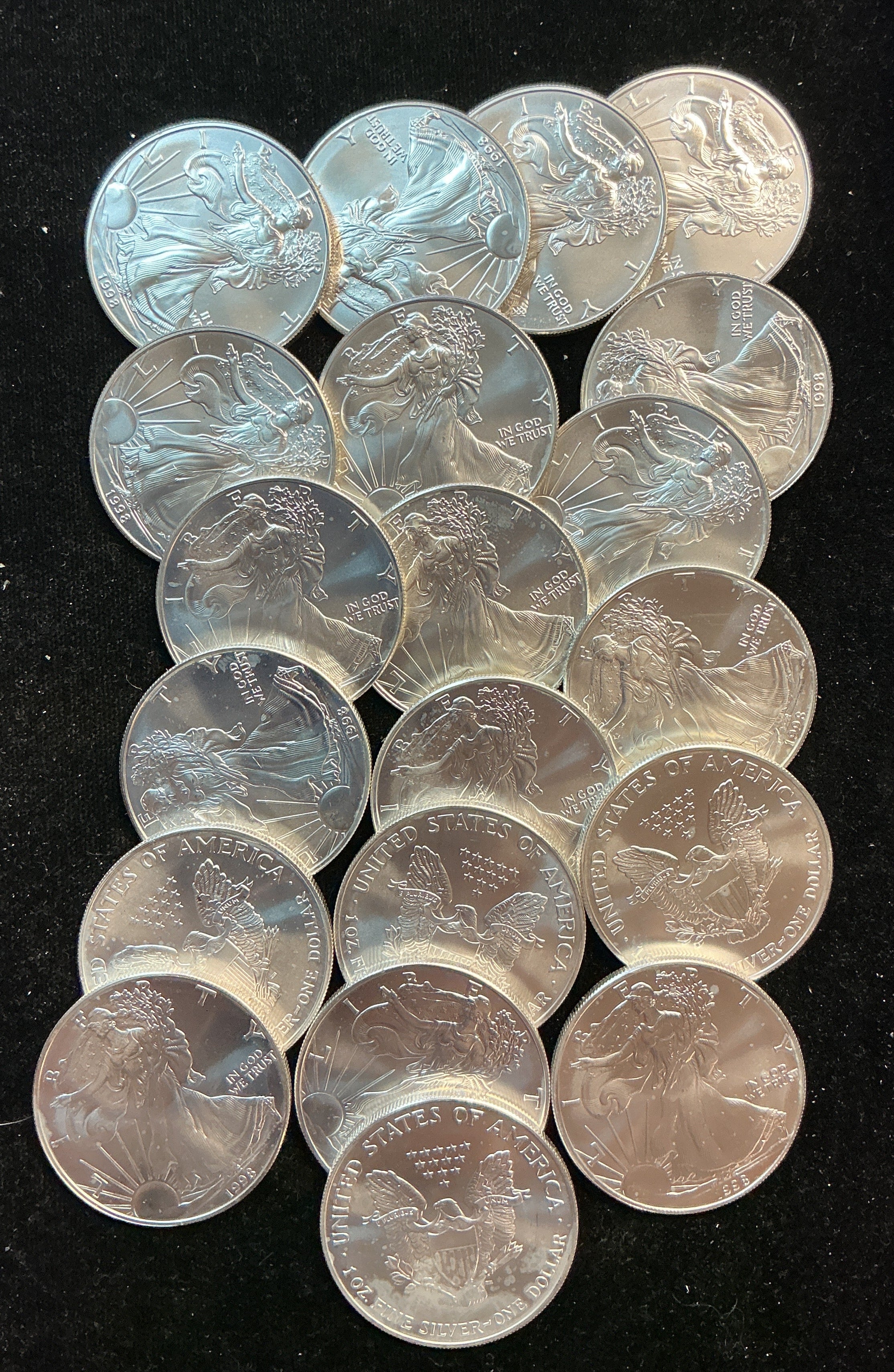 1998 American Silver Eagle Rolls. Store #SR030