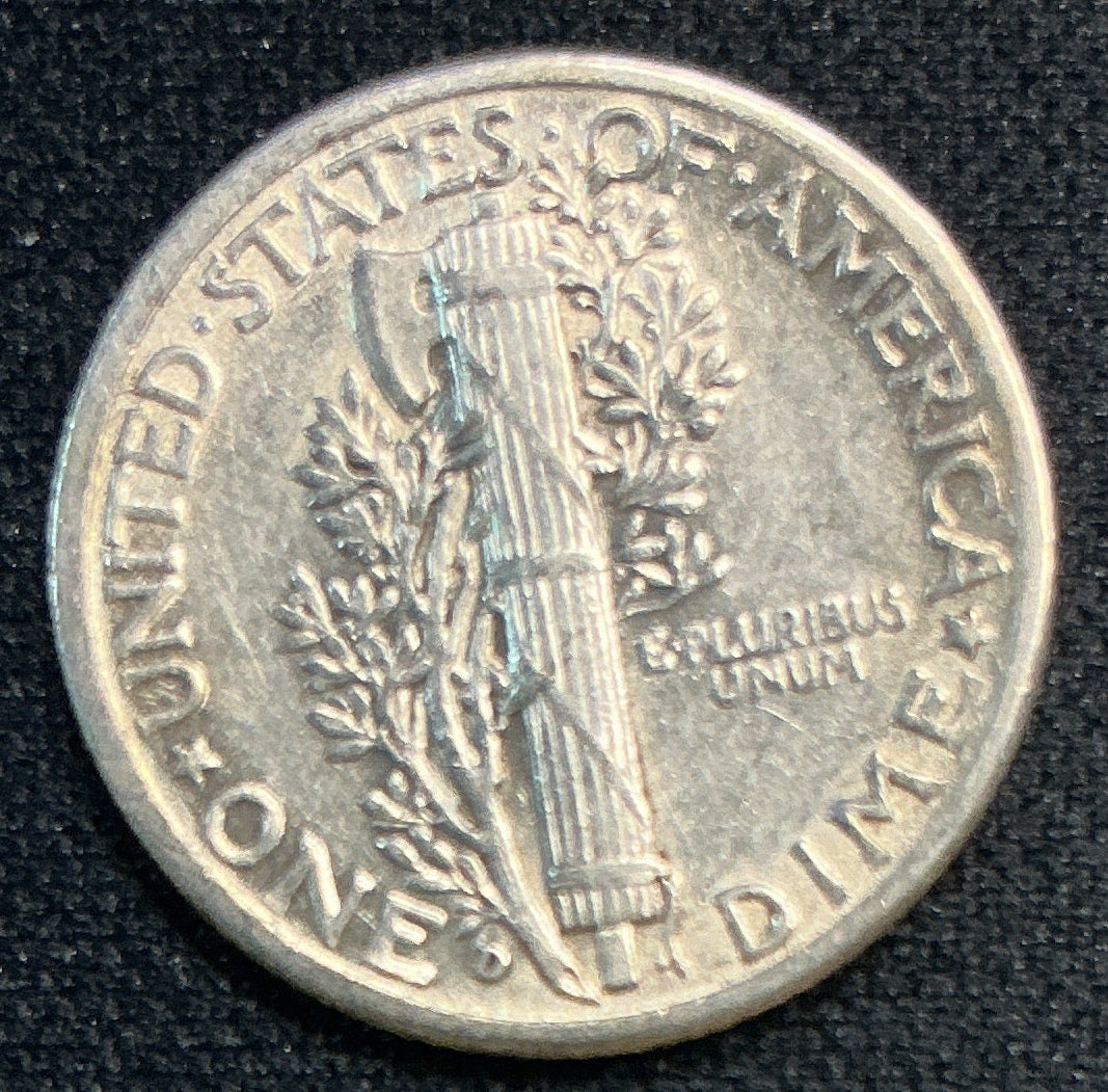 1939-D Mercury Dime, Mint State Uncirculated Coin, Store #DE0668