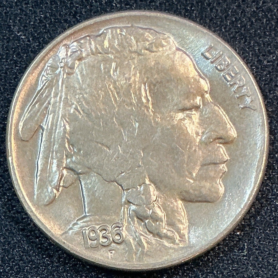 1936-D Buffalo Nickel, About Uncirculated Coin, Store #NL1102