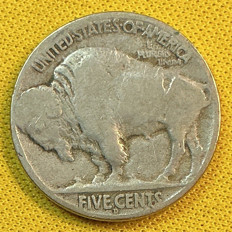1913-D Buffalo Nickel, Type 2, Good+ Circulated Coin, Store #NL944