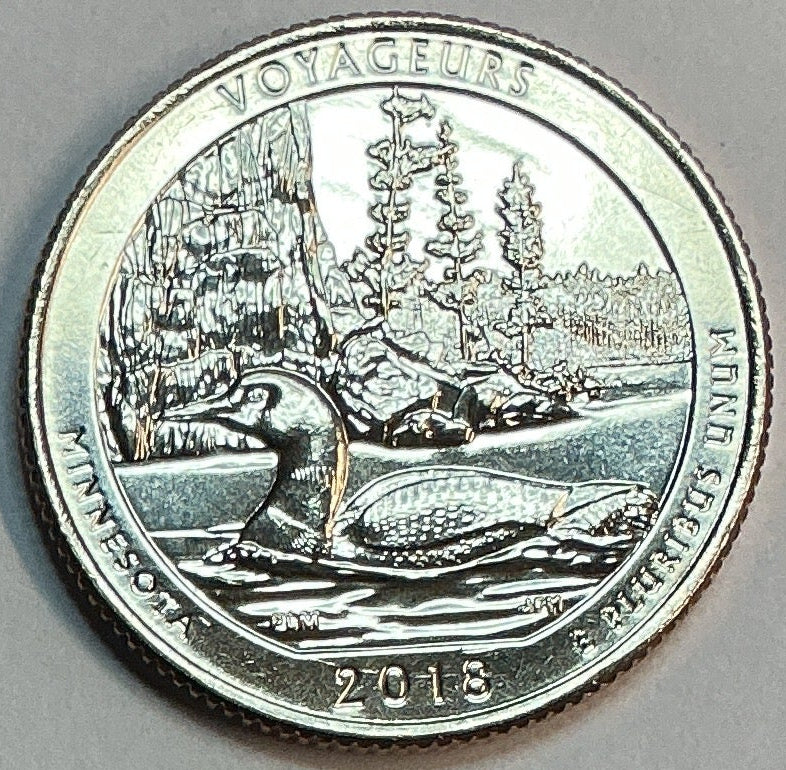 2018-D Uncirculated, Voyageurs National Park, Minnesota, Washington Quarter