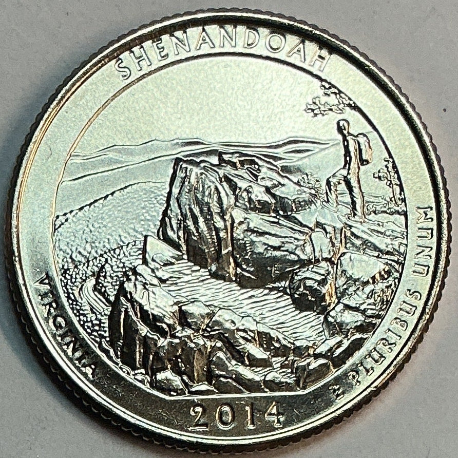 2014-D Uncirculated, Shenandoah National Park, Virginia, Washington Quarter