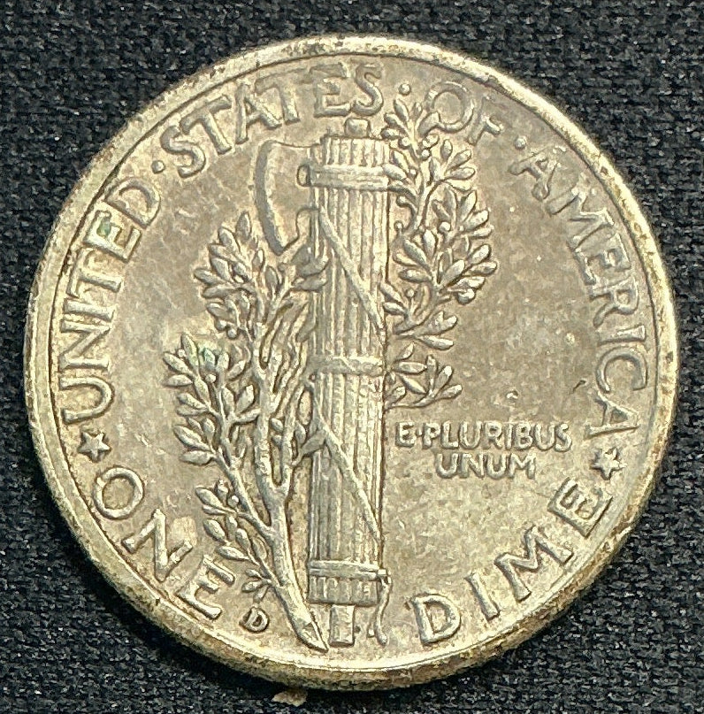 1939-D Mercury Dime, Mint State Uncirculated Coin, Store #DE0669