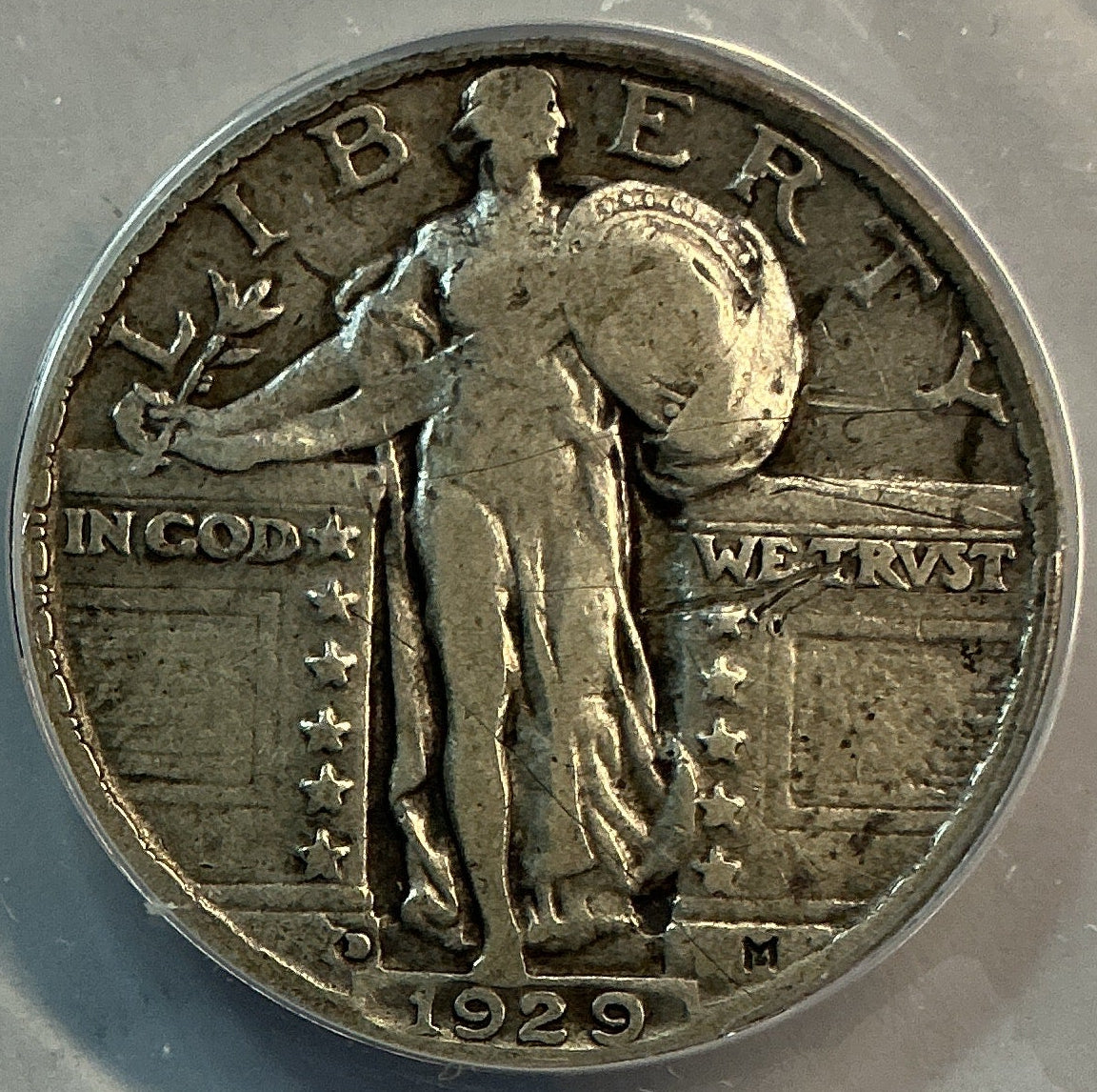 1929-D Standing Liberty Quarter, *Scratched* ANACS F-12, Store #QR1634
