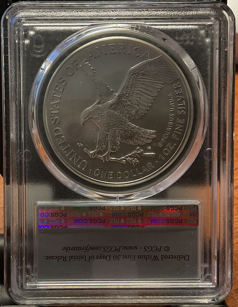 .999 Silver, 1 Troy Ounce, 2023 (W) American Silver Eagle, PCGS MS-70, Store