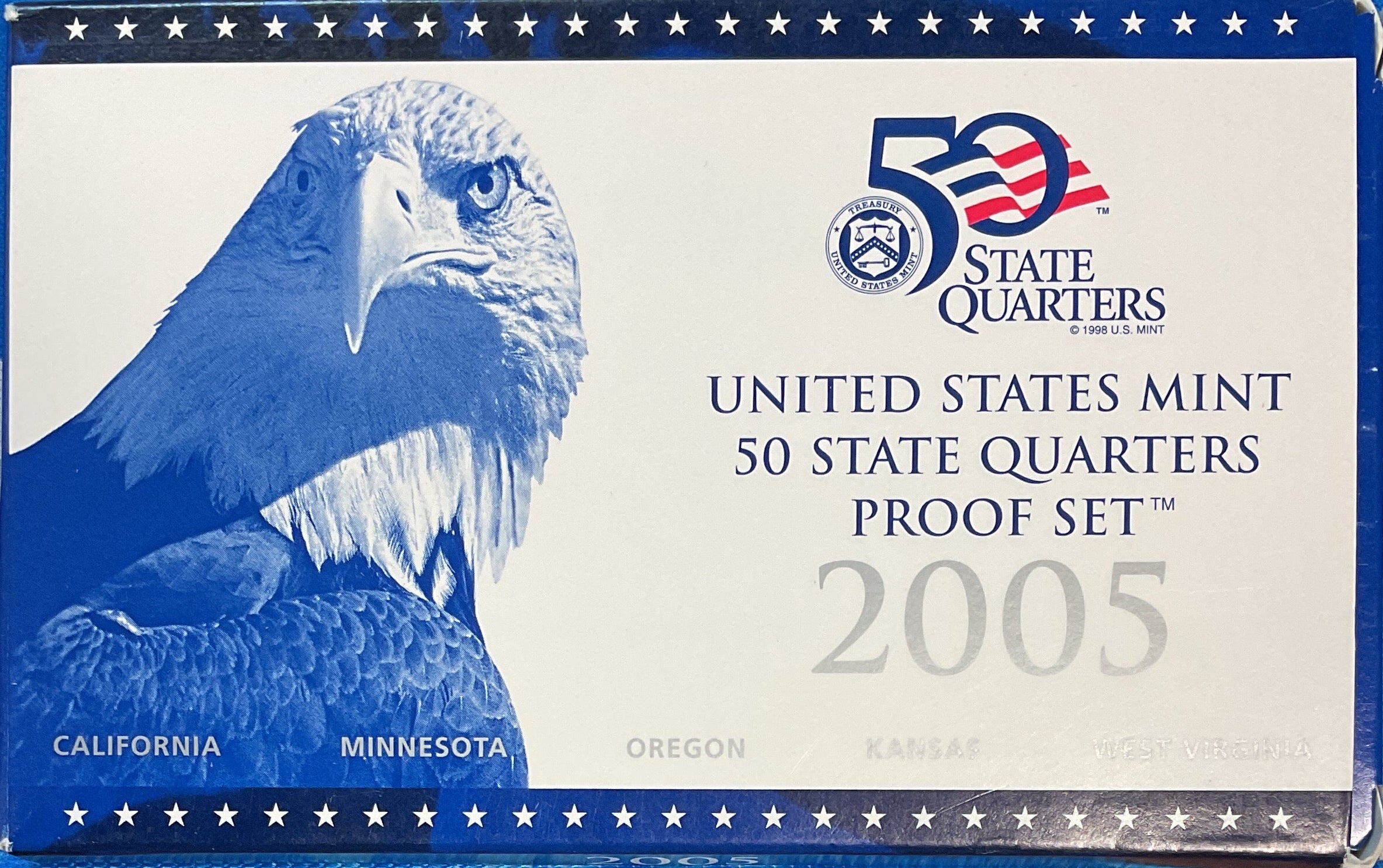 2005 U.S. Mint 50 State Quarters Proof Set, in Original Government Packaging.