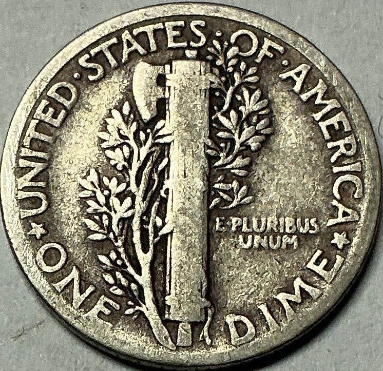 1928 Mercury Dime, Very Good Circulated Coin, Store #DE0969