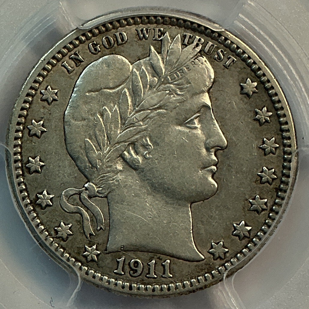 1911-D Barber Silver Quarter, PCGS XF40, Store #QR1648