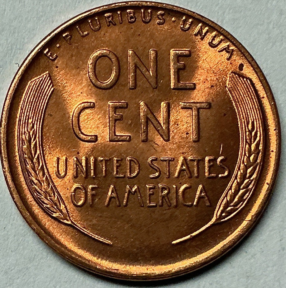 1942-D Lincoln Cent, Red Mint State Uncirculated Coin, Store #CT1462