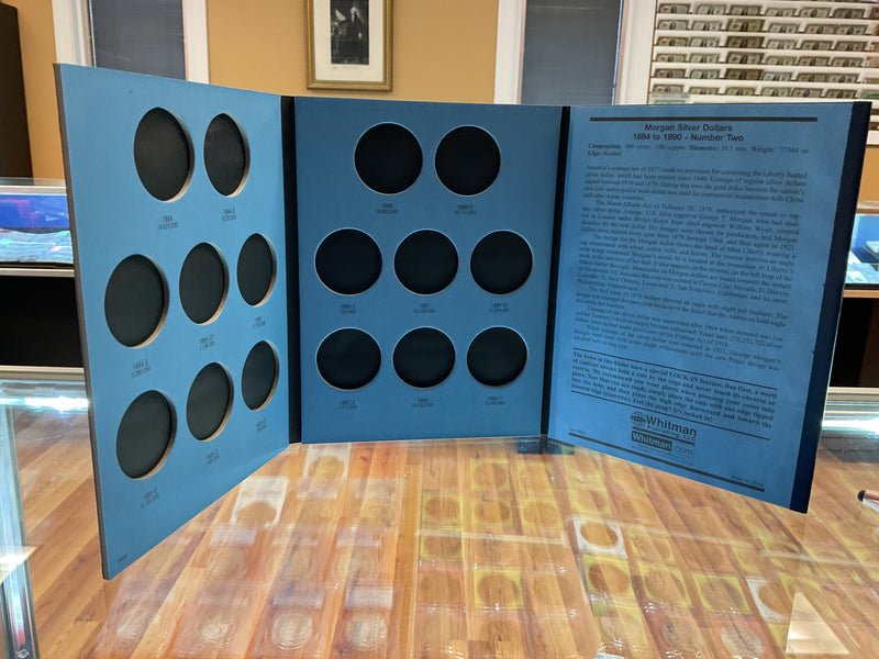 Morgan Silver Dollars, Whitman Coin Folder, Number Two, Collection 1884-1890